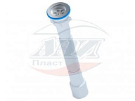 106G Сифон для умывальника 1 1/2"*40/50 гофрированный, 396-806мм АНИ пласт (60)