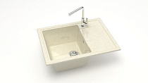 Z150 Q2 Мойка ГЛЯНЦЕВАЯ (БЕЖ) MARRBAXX, прямоуг с крылом, 575х470х200