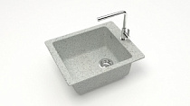 Мойка МАТОВАЯ 8/Q10 (СВЕТЛО СЕРАЯ) AQUADREAM, прямоуг, 425х500х195