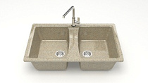 Z26 Q5 Мойка ГЛЯНЦЕВАЯ (ПЕСОЧН) MARRBAXX, двухчашевая, 780х500х190   OFF