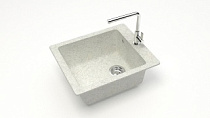 Мойка МАТОВАЯ 8/Q15 (БЕЛЫЙ ГРАНИТ) AQUADREAM, прямоуг, 425х500х195   OFF