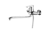 A2201 Смеситель ванно-душевой с гарнитуром (хром) лат, d40, S-излив L362мм  FASHUN (10)