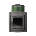 Печь банная "Атмосфера XL" в ламелях "Верде Гватемала" наборный рисунок