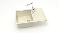Z161 Q2 Мойка ГЛЯНЦЕВАЯ (БЕЖ) MARRBAXX, прямоуг с крылом, 750x505x218
