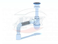 0110C Сифон для мойки 1 1/2"*40 (гибкая труба 40/50), АНИ пласт (35)