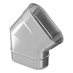 Колено 45* КРАФТ Овал (316/0,5) 120х240 бол.