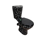 Унитаз-компакт "Элегант" черный КРАКЕЛЮР (косой, сиден., креплен. к полу, арм.) ROSA (г. Киров)