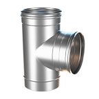 Воздуховоды Briz -  тройник 90* d130 (оц.сталь) (1уп./6шт.)