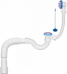 40089-75-А Сифон д/ванн 1 1/2"*40 S-тип (нерж.чашка, перелив L-750мм, г/т 40*40/50), ОРИО (28)