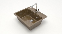 Z9 Q9 Мойка ГЛЯНЦЕВАЯ (ТЕРРАКОТ) MARRBAXX, прямоуг, 570x505х200   OFF