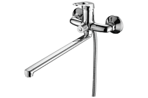 A2213 Смеситель ванно-душевой с гарнитуром (хром) лат, d35, Г-излив L370мм  FASHUN (10)