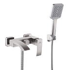 А53018 Смеситель ванно-душевой с гарнитуром (сатин) нерж, d35, излив L98мм  FASHUN (10)