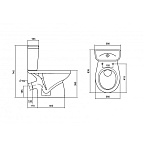 Бачок "Анимо" с крышкой (межосевое расстояние 185мм) 1WH110645