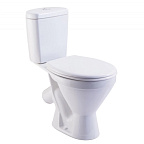 Унитаз-компакт "Стандарт" ЭКОНОМ белый (косой, сиден., креплен. к полу, арм.) ROSA (г. Киров)