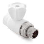 Кран шар.д/радиатора 20х1/2 прямой БЕЛЫЙ LAMMIN (50/5)