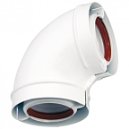 Колено стартовое коаксиальное алюминиевое 90* 60/100 универсальное  Camino 