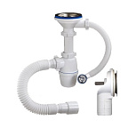 50079-2-Б Сифон д/кух бутылочный 3 1/2"*40 (круглый перелив (компакт), г/т 40*40/50), ОРИО (22)