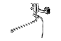 A2113 Смеситель ванно-душевой с гарнитуром (хром) лат, d35, Г-излив L270мм  FASHUN (10)