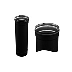 Дымоходная труба 0,5м (430/0,8 / эмаль / 600° ЧЁРНАЯ) ф115