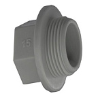 Заглушка резьбовая 1 серый РТП (240/40)