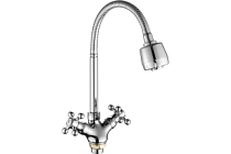 A4319 Смеситель для кухни (хром) лат, гибкий излив, гайка  FASHUN (10)