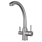 A54309-A Смеситель для кухни 2аэратора (д/использ. с фильтр. питьевой воды) (сатин) нерж d35  FASHUN