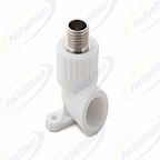 Угольник с КРЕПЛЕНИЕМ КНР 25х3/4 БЕЛЫЙ РТП (60/20)