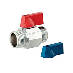 Кран мини 1/2 MM (2 ручки в компл.: красная+синяя) (VIEIR) VRHH3 (200/10)