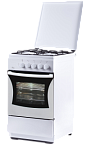 Плита комбинированная FLAMA AK1411 W (4-х комф,крышка,подсв,проф.реш) (АРТ.049)