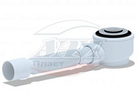 415ECL Сифон для душевого поддона клик-клак 1 1/2"*50 (гибкая труба 375*40/50, хром), АНИ пласт (8)