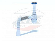 0515C Сифон для мойки 1 1/2"*40 (гибкая труба 40*40/50), АНИ пласт (30)