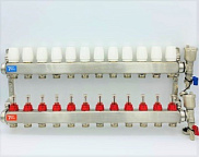 Коллектор VR112-12А с расх. 12 вых. БЕЗ кранов ЛАТУНЬ (5)