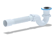 115E Сифон для душевого поддона 1 1/2"*40 (гибкая труба 40/50), АНИ пласт (45)