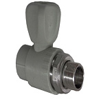 Кран шар.д/радиатора 25х3/4 прямой серый РТП (40/10)