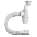 31009-Р Сифон для писсуара 1 1/4"*40 (манжеты d-40мм/d-46мм, гибкая труба 40"40/50, ОРИО (43)