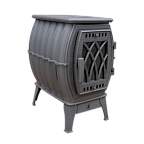Печь-камин отопительно варочная "БАХТА" (цв.серый)