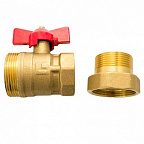 Кран шар лат 1/2 баб американка 11Б27п1 Ду15