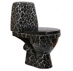 Унитаз-компакт "Премьер" черный КРАКЕЛЮР (гориз., сид, 2-х уровн.арм.) ROSA (г. Киров)