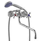 PD22308 Смеситель ванно-душевой с гарнитуром (хром) цинк.сплав, излив L300мм  FASHUN (10)