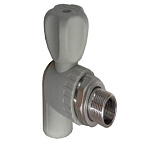 Кран шар.д/радиатора 25х3/4 угловой серый РТП  (40/10)