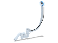 321EM Перелив п/а с сифоном регулируемый (перех.труба 45° 40/50 580мм, ручка металл), АНИ пласт (15)