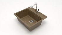 Мойка МАТОВАЯ 9/Q9 (ТЕРРАКОТ) AQUADREAM, прямоуг, 570х505х200   OFF