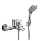 PD32083 Смеситель ванно-душевой с гарнитуром (хром) цинк.сплав, d35, излив L110мм  FASHUN (10)