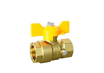 Кран д/манометра шар. GAS 1/2" (М20) РУ16 бабочка  (LD Pride)(30)