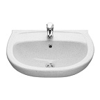 Умывальник ВЕРСИЯ с переливом крап на белом (32)