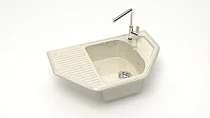 Z22 Q2 Мойка ГЛЯНЦЕВАЯ (БЕЖ) MARRBAXX, угловая с крылом, 800х500х175  OFF