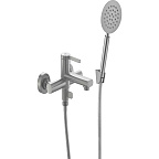 А53030 Смеситель ванно-душевой с гарнитуром (сатин) нерж, d35, излив L118мм  FASHUN (10)