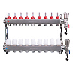 Коллекторная группа AS-K001 с расх. и тройниками (нерж) 9 вых. ASPIPE (5)