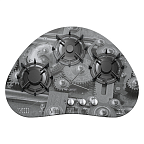 Варочная панель газ. GEFEST СГ СН 2120 К1 (10,2х73,3х50) с рисунком