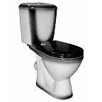 Унитаз-компакт "Лира" черный (косой, сиден., креплен. к полу, арм.) ROSA (г. Киров)